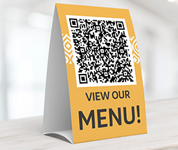 QR Menu Table Tent