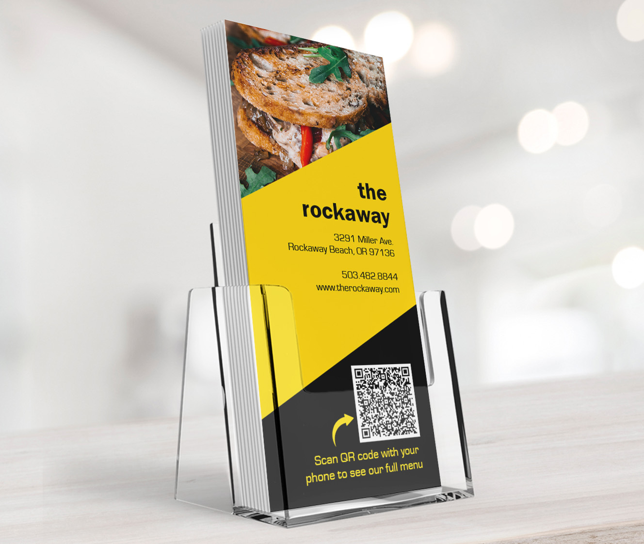 QR Menu drack card